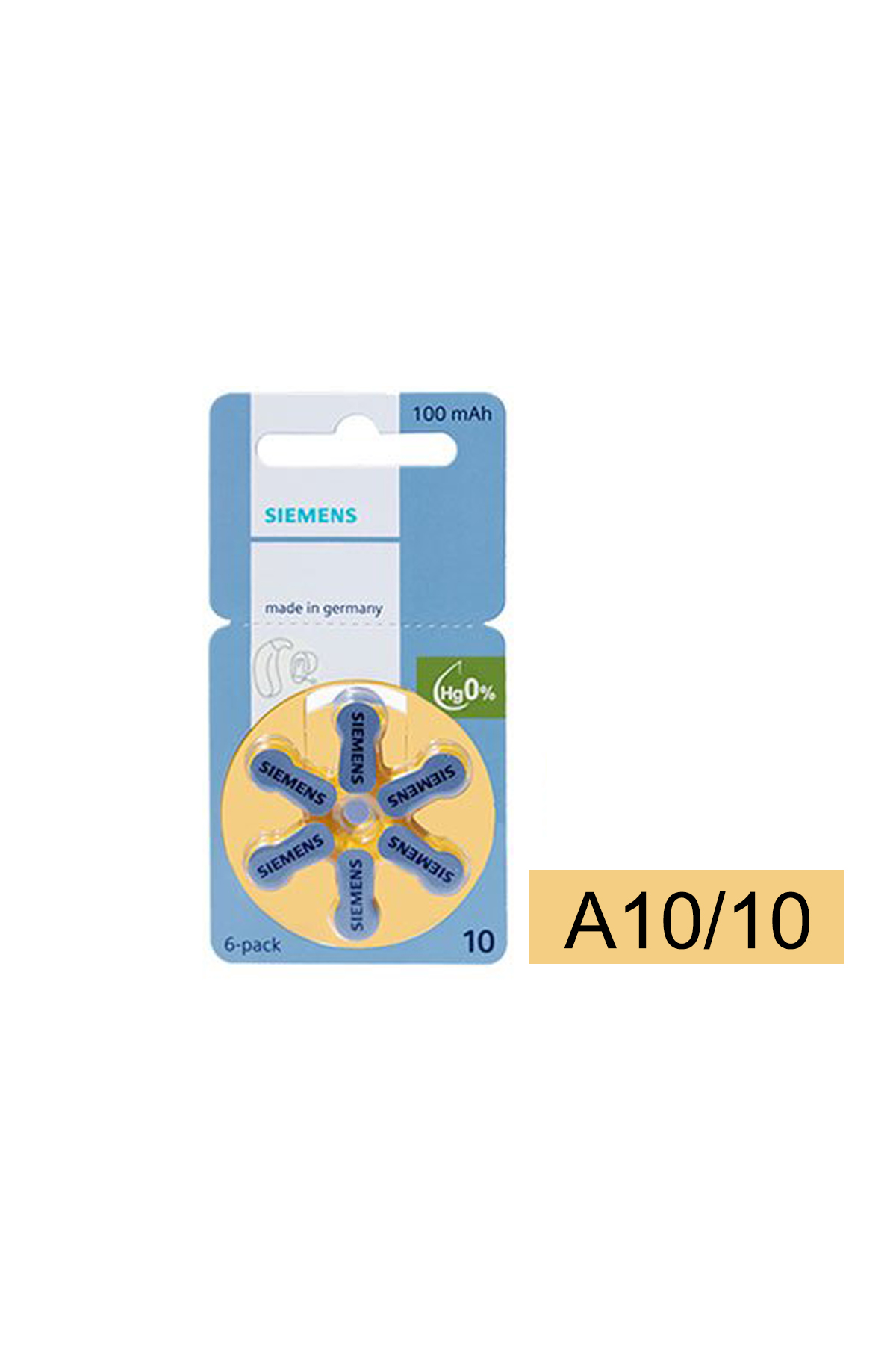 A10/10 鋅空氣電池1盒10排