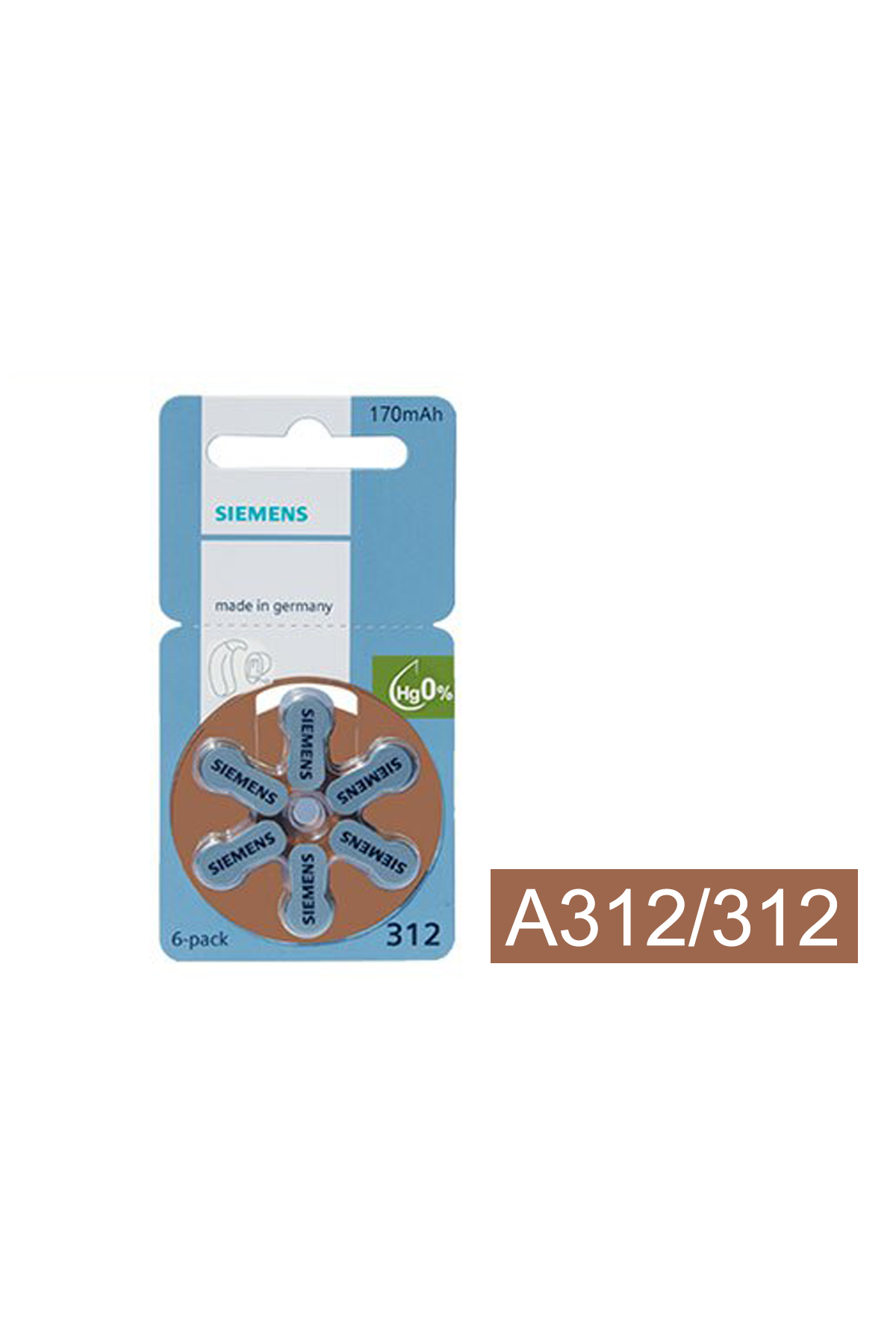 A312/312 鋅空氣電池1盒10排